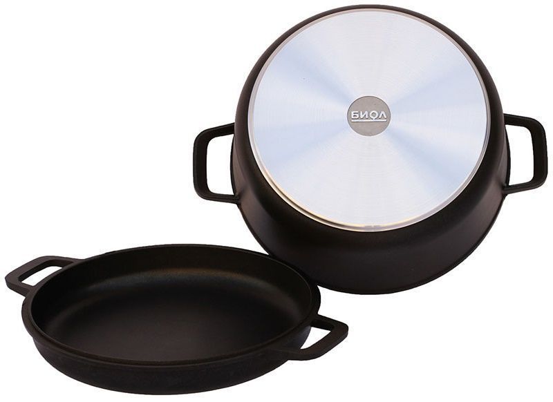Biol 4-liter non-stick pot with a lid that can also be used as a frying pan. BiolK402P photo