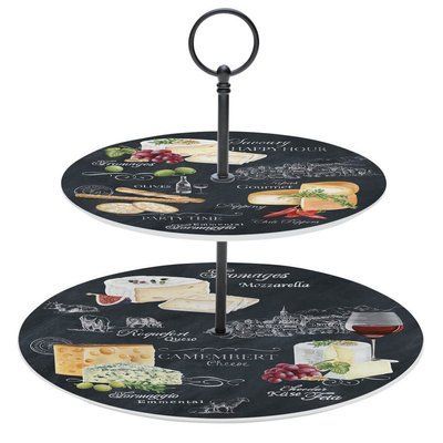 Serving dish (2 levels) Easy Life WORLD OF CHEESE d:21.5/27.5 cm. (R0995-WOCH) Easy LifeR0995-WOCH photo