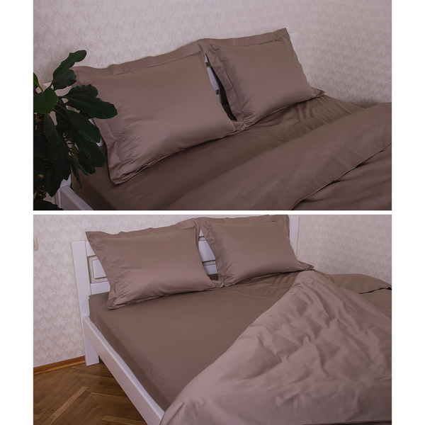 Простирадло Billerbeck Neustadt U Сатин Коричневий 180х220 см 30188коричн фото