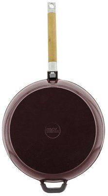 Biol 26 cm cast iron frying pan, dark chocolate enamel. Biol03267E photo