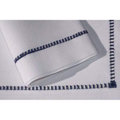 Placemat Shield hemstitch dark blue ERI_TEXTILES_TC2-13 photo