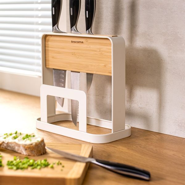 ONLINE knife and chopping board block Tescoma900893 photo