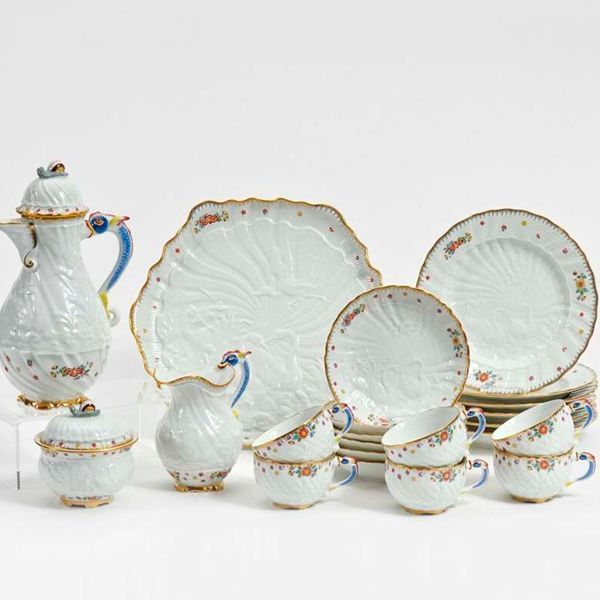 Блюдо круглое "Swan Service indian flower branch" MEISSEN_397152-05472-1 фото