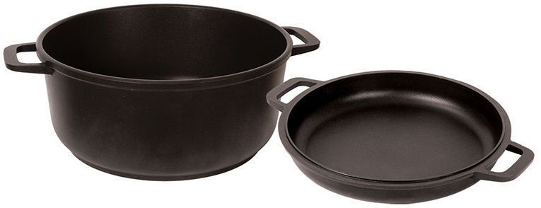 Каструля Біол 7 л антипригарна з кришкою-сковорідкою BiolK702P фото