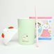 BonaDi Sweet Taste 400 ml porcelain mug with lid and straw. BonaDi927-227 photo 2