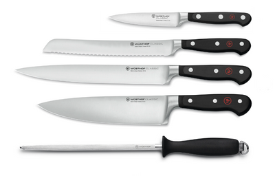Set of 5 W&uuml;sthof Classic black knives. W&uuml;sthof100000006 photo