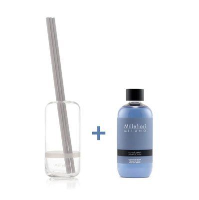 Set of transparent bottle and Crystal Petals Millefiori Milano refill kit Millefiori_Milano_FRM90CAWH-7REMCP photo