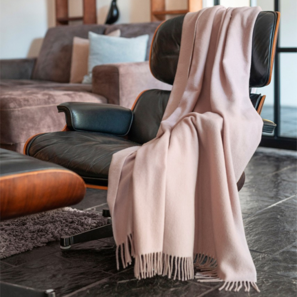 Плед Biederlack Cashmere-Plaid 490 GR ніжно рожевий 130x170 см 797544 фото