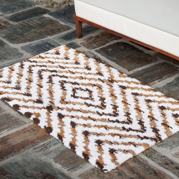 Bathroom Graccioza Ikat bathroom, White/Beige/Brown, 60x100 cm Graccioza3107061-10001 photo