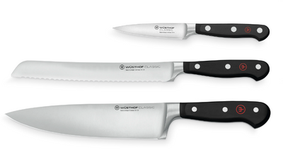Set of 3 W&uuml;sthof Classic black knives. W&uuml;sthof100000014 photo