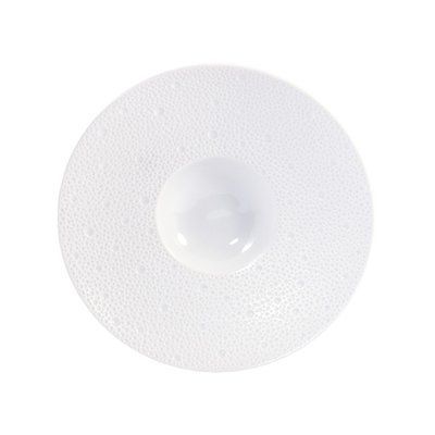 Soup plate with wide rim "ECUME WHITE MATTE" BERNARDAUD_0733/3634 photo