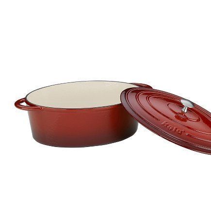 Гусятниця з кришкою 36x29 см Kela Calido червона Kela11943 фото
