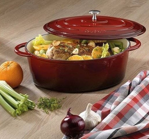 Гусятниця з кришкою 36x29 см Kela Calido червона Kela11943 фото