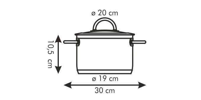 Каструля Tescoma Vision 20 см 3 л з кришкою Tescoma779220 фото