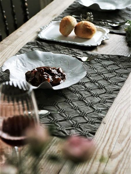 Opificio dei Sogni Borgogna Tablecloth with Napkins (Ardesia), 180x150 cm+6 napkins Opificio dei sogni2760012 photo