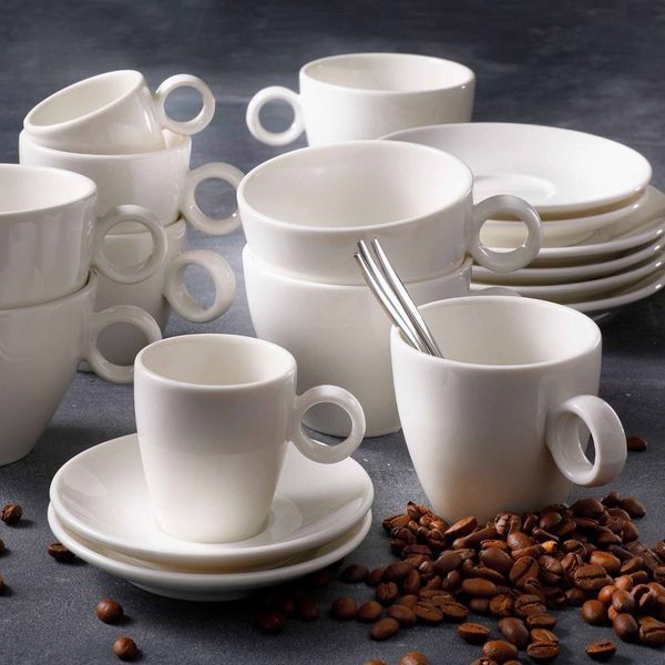 Tea cup / Cappuccino cup with saucer "Lux" PALMER_515722 photo