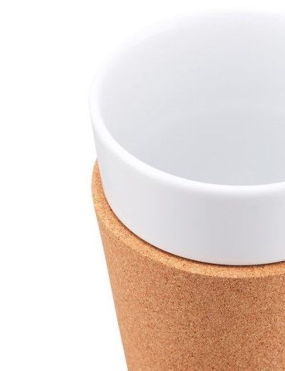 Bodum Bistro set of 2 porcelain mugs with a cork holder, 300 ml each. Bodum11582-109 photo