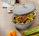 Cast Iron Oval Roaster Kela Calido 36x29 cm 9.3 L with Lid, Enameled, Gray Kela12609 photo 3