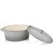 Cast Iron Oval Roaster Kela Calido 36x29 cm 9.3 L with Lid, Enameled, Gray Kela12609 photo 2