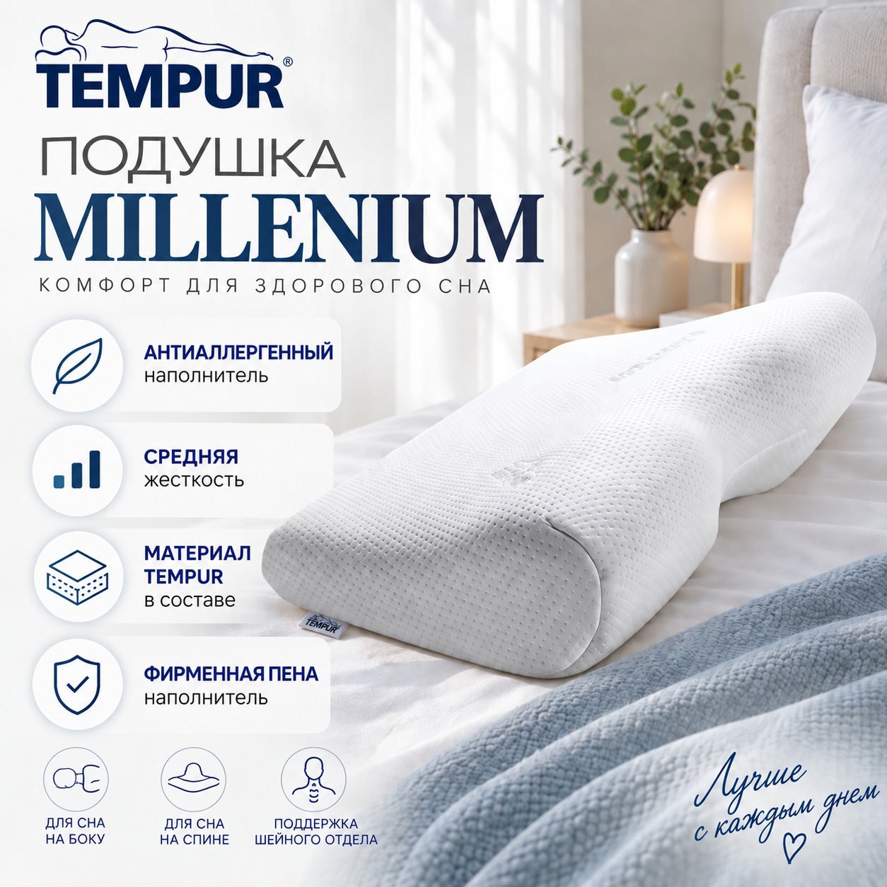 Инфографика Подушка TEMPUR Millenium